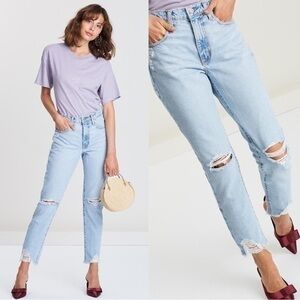 NOBODY Denim Bessette Jeans Caribbean Australia Ripped Boho NWT 26 Revolve NWT